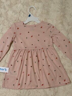 Carter's Blush Floral Long Sleeve Dress